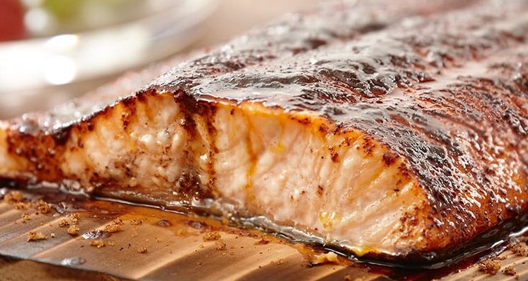 Cedar Plank Grilled Salmon with Brown Sugar Dijon Glaze: A Texas Perspective