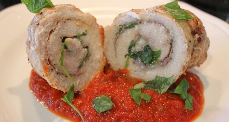 Grilled Chicken Involtini with Prosciutto and Basil