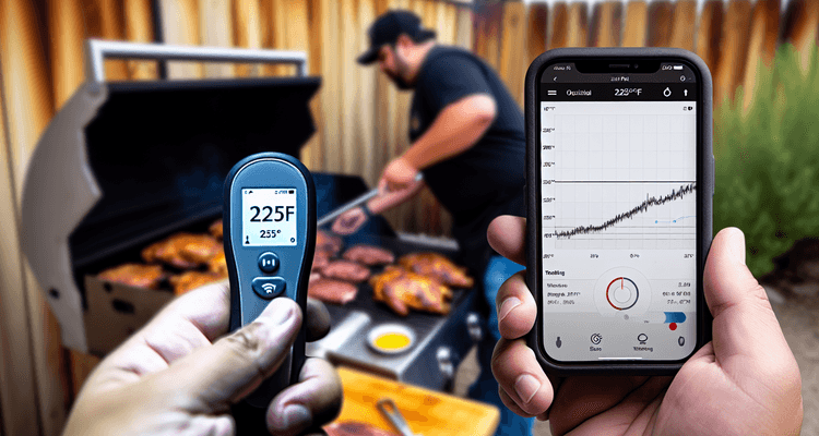 Monitoring BBQ temperature controller via smartphone app