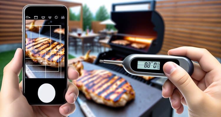 Perfect diamond grill marks on grilled chicken breast