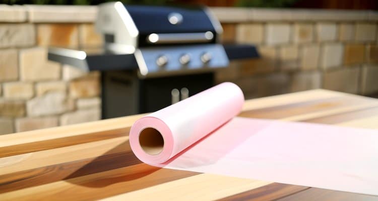 Pink butcher paper rolls for BBQ smoking