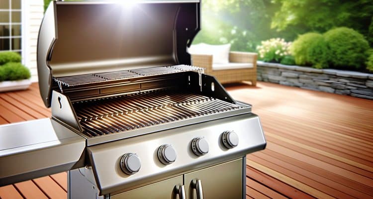 Weber Spirit gas grill with new replacement grill grates