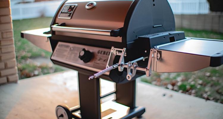 Weber Genesis II gas grill rotisserie mounting system detail