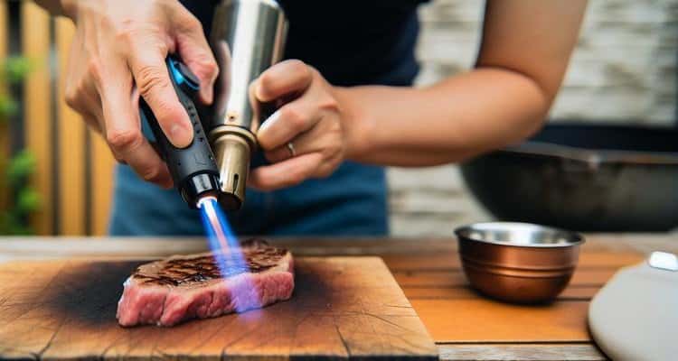 Kitchen Torch Searing Steak - Achieving Restaurant Quality Crust at Home