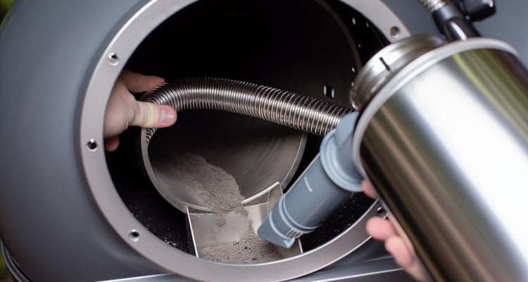 Pellet Grill Ash Vacuum Hopper Cleanup Close-up