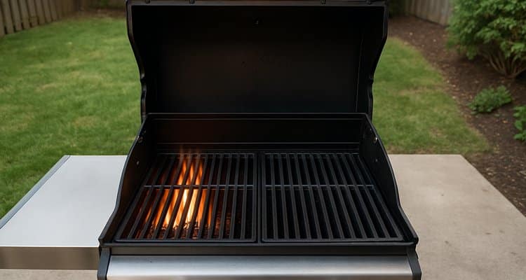 Gas grill two-zone heat setup for cooking riblets