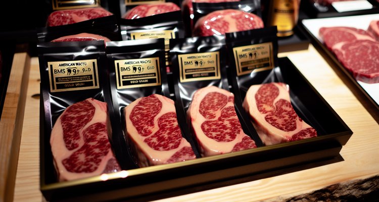 Premium American Wagyu beef with exceptional marbling Premium American Wagyu beef with exceptional marbling