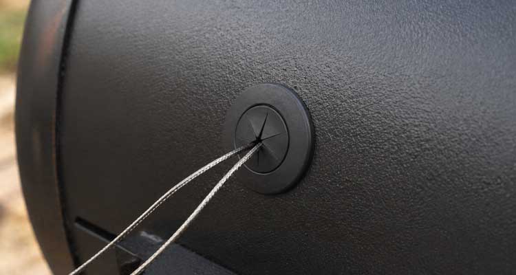 Top Smoker Probe Port Covers to Seal in the Smoke